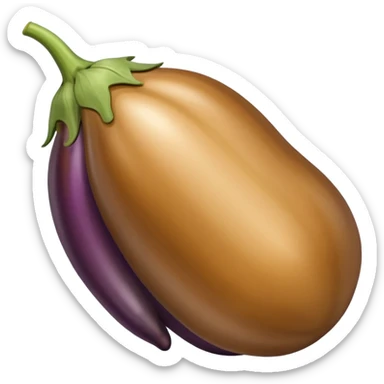 Take a eggplant and make it light brown sticker