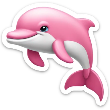 Pink dolphin  sticker