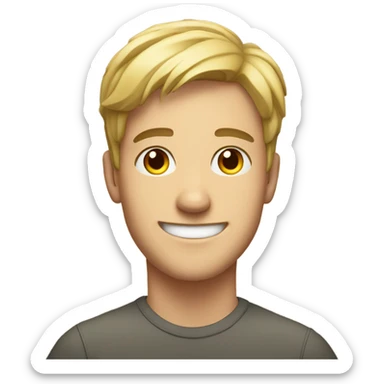 smiling young white man portrait indoors sticker