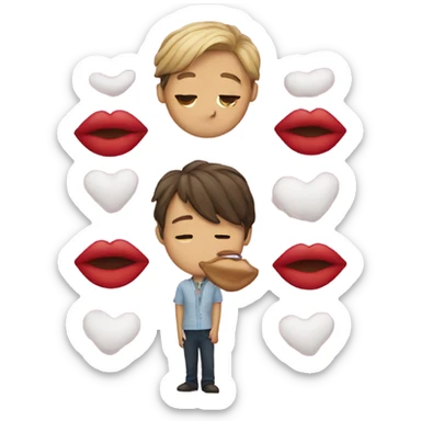 kisses sticker