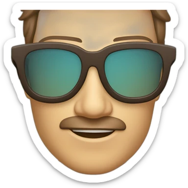 Cámara de fotos con gafas y fumando sticker