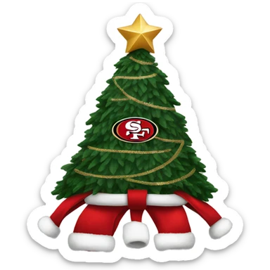 49er Christmas Tree sticker