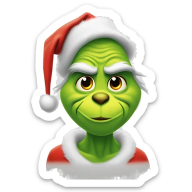Create a grinch with a heart  sticker