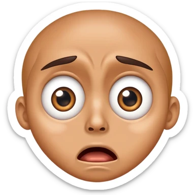 shocked face with jaw dropped and wide eyes sticker