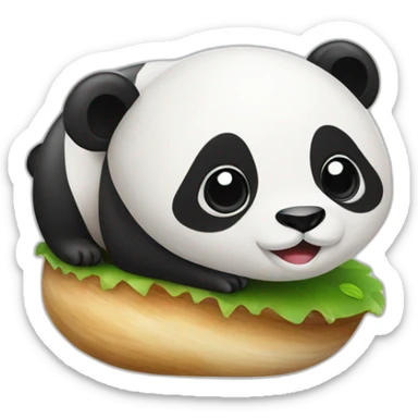 Panda sur escargot sticker