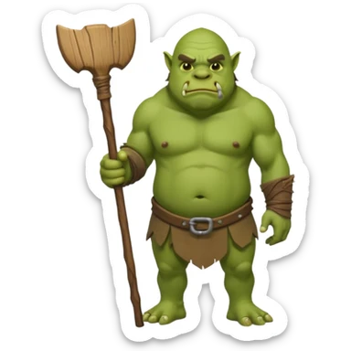 Ogre full body with stick sticker