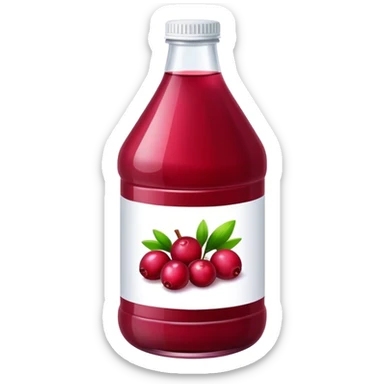 Bottle cranberry juice sticker