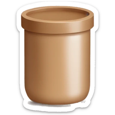 light brown body scrub pot without face sticker