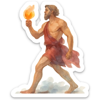 watercolor style Prometheus sticker