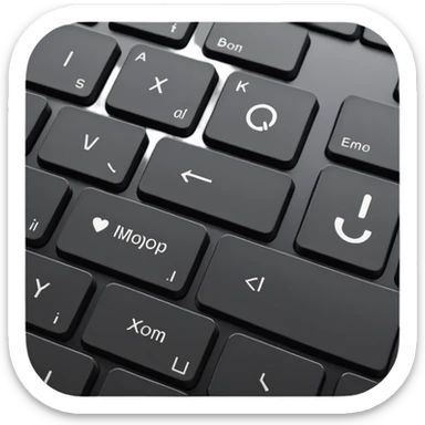 keyboard with highlighted Enter key sticker