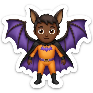 bat hallowen costume sticker