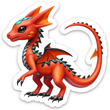 Meloetta-Guilmon-Salandit-Trico-Pokémon-Digimon-Fakémon-fusion-hybrid-creature sticker