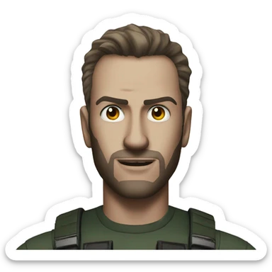 Chris red field from resident evil  sticker