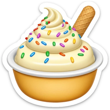 ice cream bowl  sticker