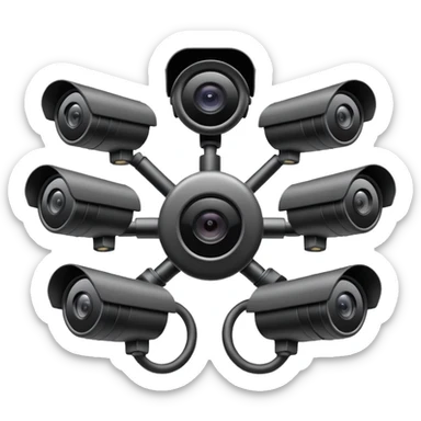 Circle of CCTV  sticker