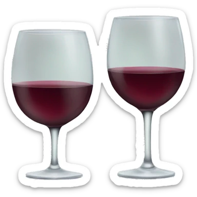 Two glasses of wine  sticker