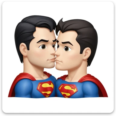 بتمن و سوپرمن لب بگیرن sticker