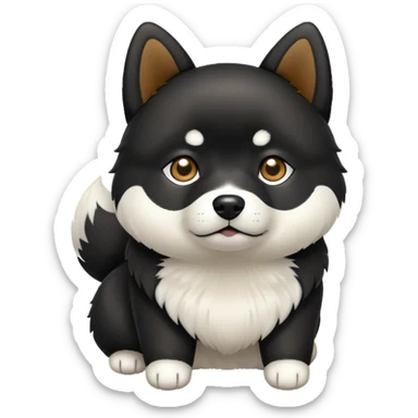 Black Shiba Inu sticker