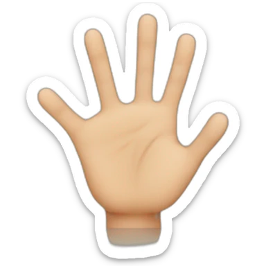 Hand with 3 fingers sticker