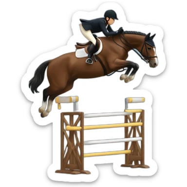 Horse show jumping  sticker