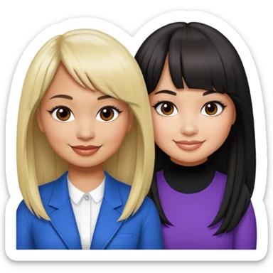 Raven-Symoné and Debby Ryan (straight bangs) sticker