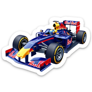 Red bull f1 car driving emote sticker