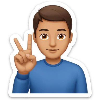 man flipping you off sticker