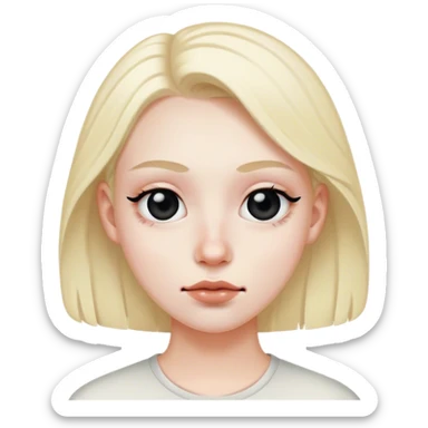 Uni student with black circles sticker