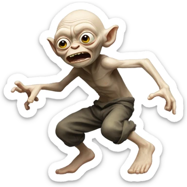 gollum dancing hiphop sticker
