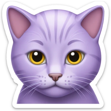 Lilac cat sticker