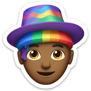 Human wearing gay hat ￼ sticker
