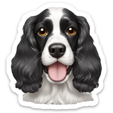 english cocker spaniel dark colours sticker