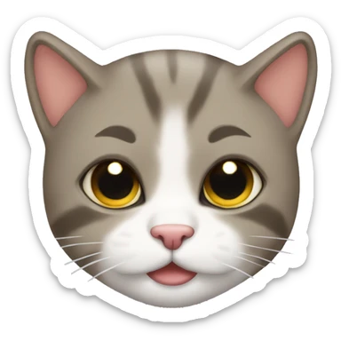 gato con lazo  sticker