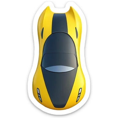 Yellow super sonic sticker