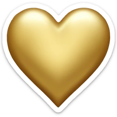 Gold heart  sticker
