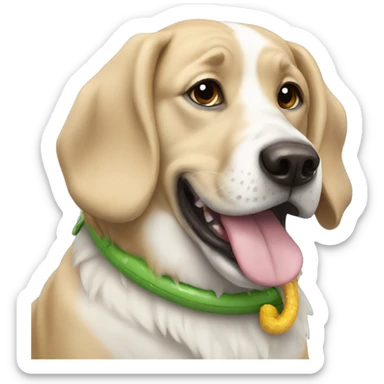 dog with crocs on sticker