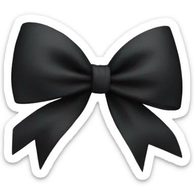Black bow sticker
