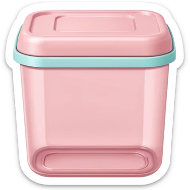 pastel pink food container sticker