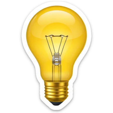 create a lightbulb sticker
