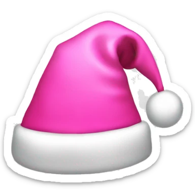 pink christmas hat sticker