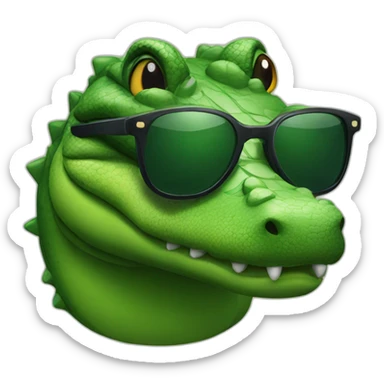 alligator with sunglasses sticker