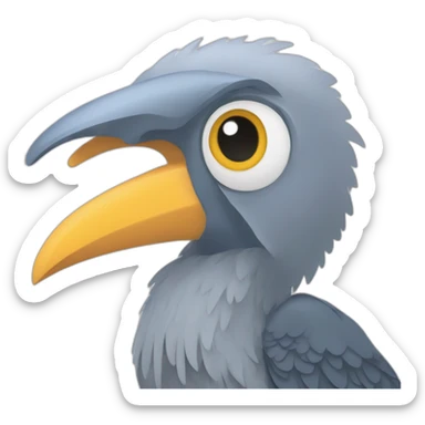 A shoebill programming in GoLang sticker