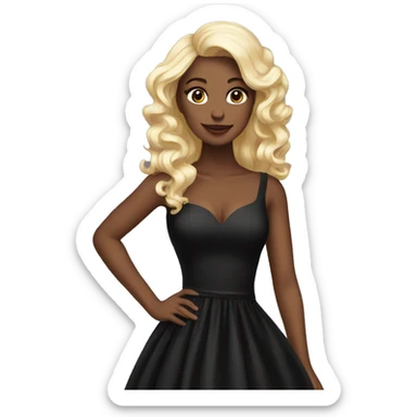 gorgeous black dress sticker