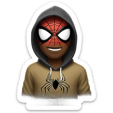 Spider-Man wearing a university Of Colorado football hoodie sticker