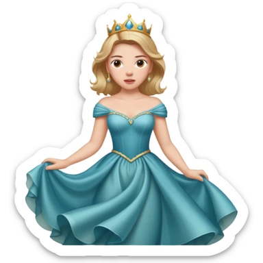 Scarlett Johansson in a princess dress sticker