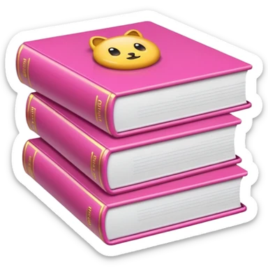 libros rosas sticker