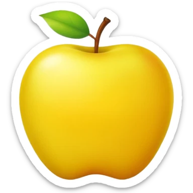yellow  apple sticker