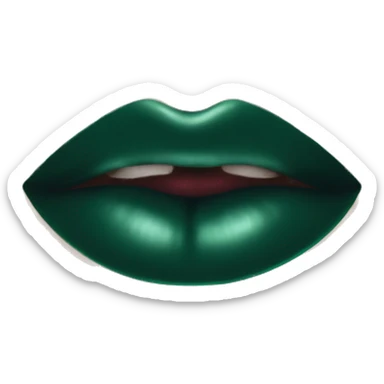 kiss lips beautiful dark emerald color sticker