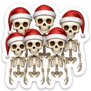 Xmas skeletons  sticker