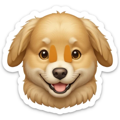 Cream coloured golden retriever sticker